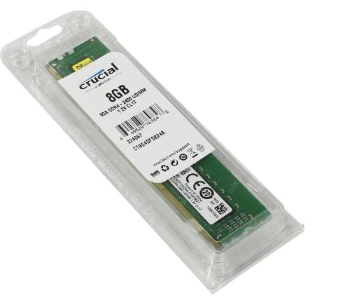 Memoria Crucial Ddr4 De 8gb Bus De  Mhz.