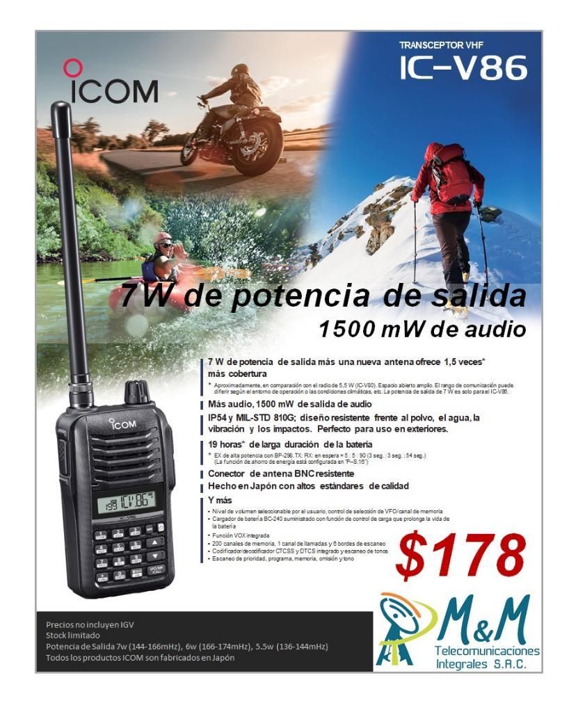 Radio Ic- V86 Icom