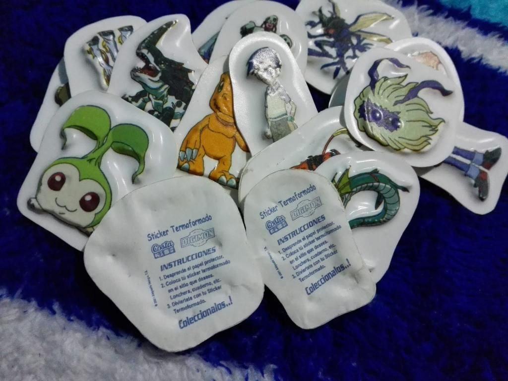 Stickers Termoformados Digimon Costa Bon