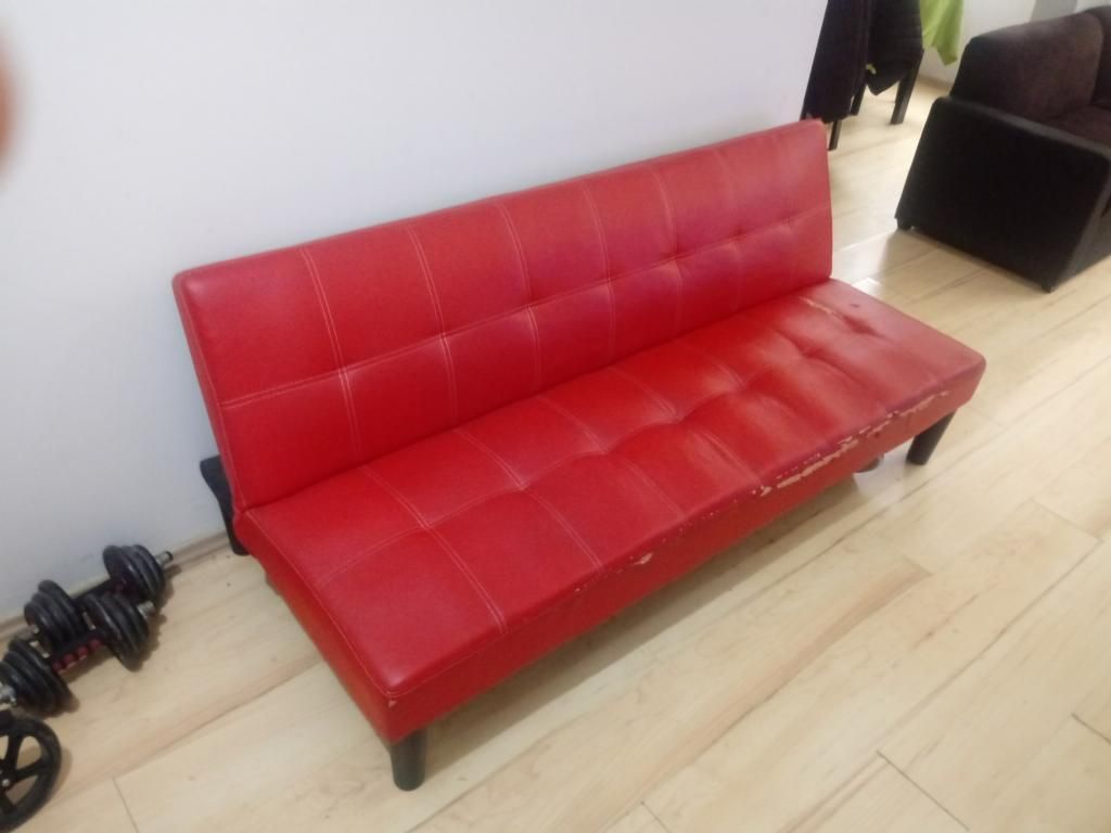 Remato Mueble Sofa Cama Color Rojo