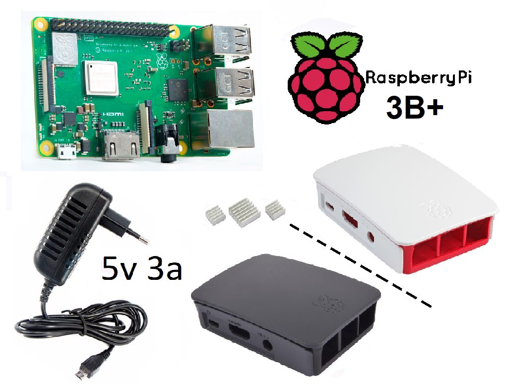 Raspberry Pi 3 Pi3 B Plus Fuente 5v3a Case Disipadores