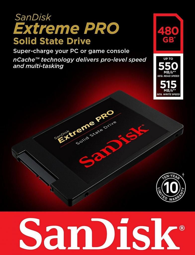 SanDisk Extreme PRO 480 GB 2.5, SATA Revision 3.0, 6Gb/s