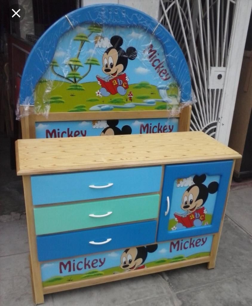 Cama Cuna Micky Mouse 1.5 Plazas Nueva