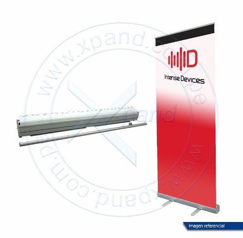 Roll Up Stand Intense Devices Para Banner De Publicidad 1x2m