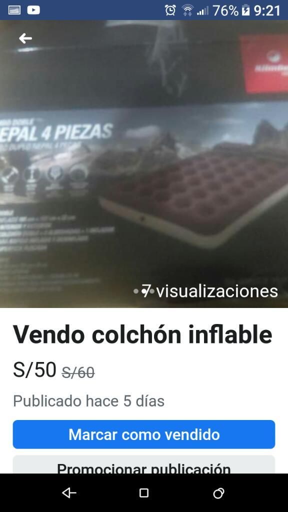 Vendo Colchon Inflable