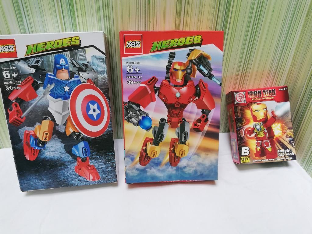 Iron Man Y Cap América Tipo Lego Fusion