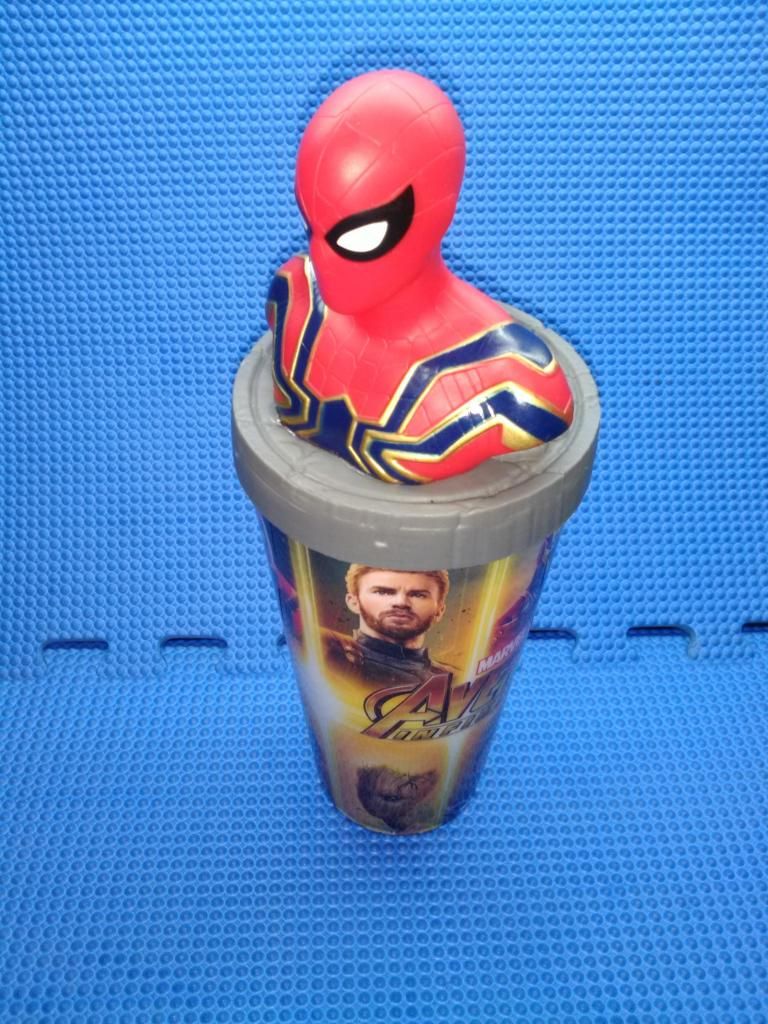 VASOS SPIDERMAN, PANTERA, TOY STORY 4,POPCONERAS INCREIBLES