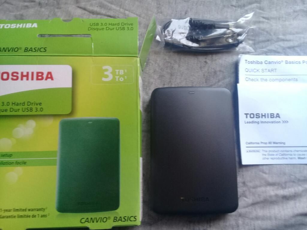 Disco Portatil Toshiba 3 Terabite Nuevo