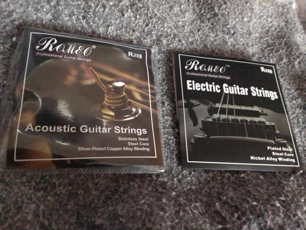 Cuerdas de Guitarra Eléctrica Y Acustica
