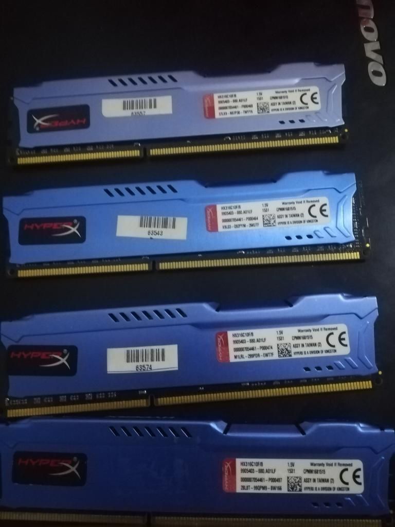 Memoria Ram 8gb  Hyper Fury Azul