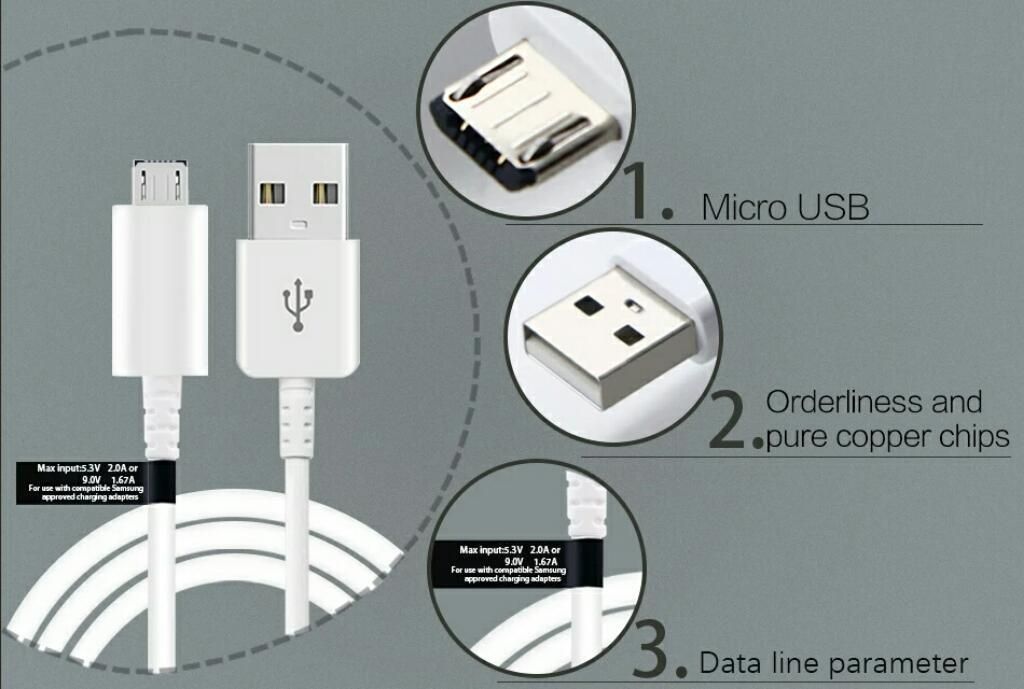 Cable Carga Rápida Micro Usb Samsung