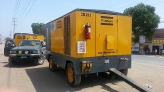 Alquiler de compresora Atlas Copco 1000 CFM 20 Bar.