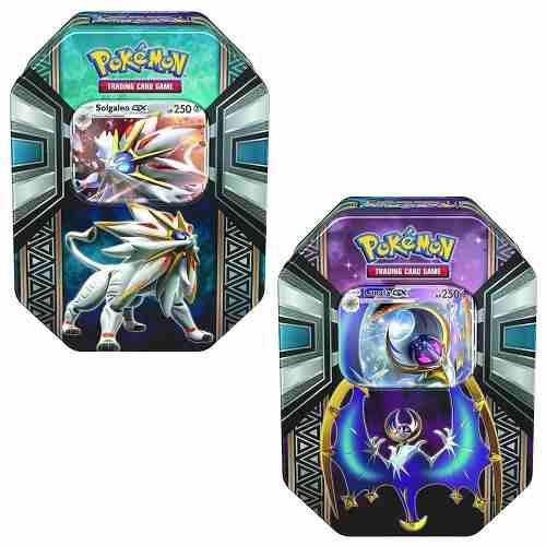 Cartas De Pokemon Sol Y Luna Tin, Solgaleo Gx Y Lunala Gx