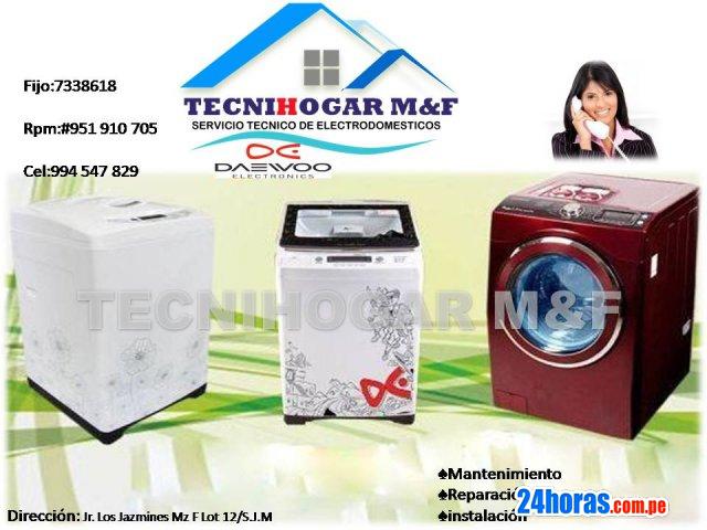 Servicio técnico reparación 7338618 LAVADORAS DAEWOO