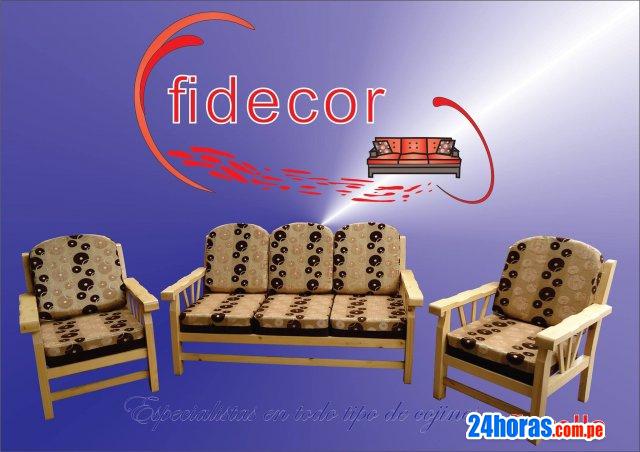 cojines para living de madera