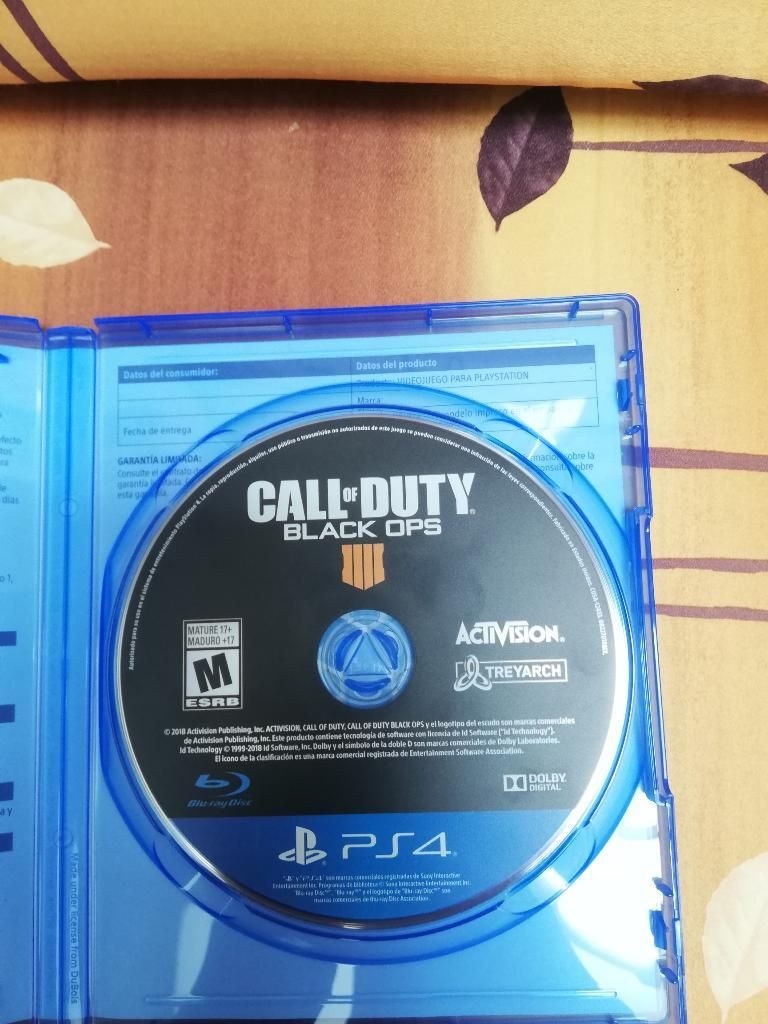 Call Of Duty Black Ops 4 Ps4 sin Uso