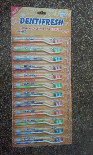 Cepillo Dental Adultos Dentifresh Plancha 12 Unidades