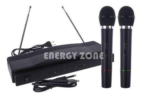 Karaoke Microfonos Inalambricos Duo 2 En 1 - Alto Rango Inal
