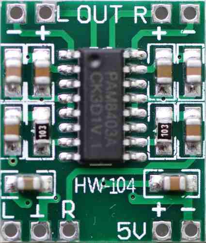 Mini Amplificador Digital Pam8403 Audio Estereo 3w Clase D