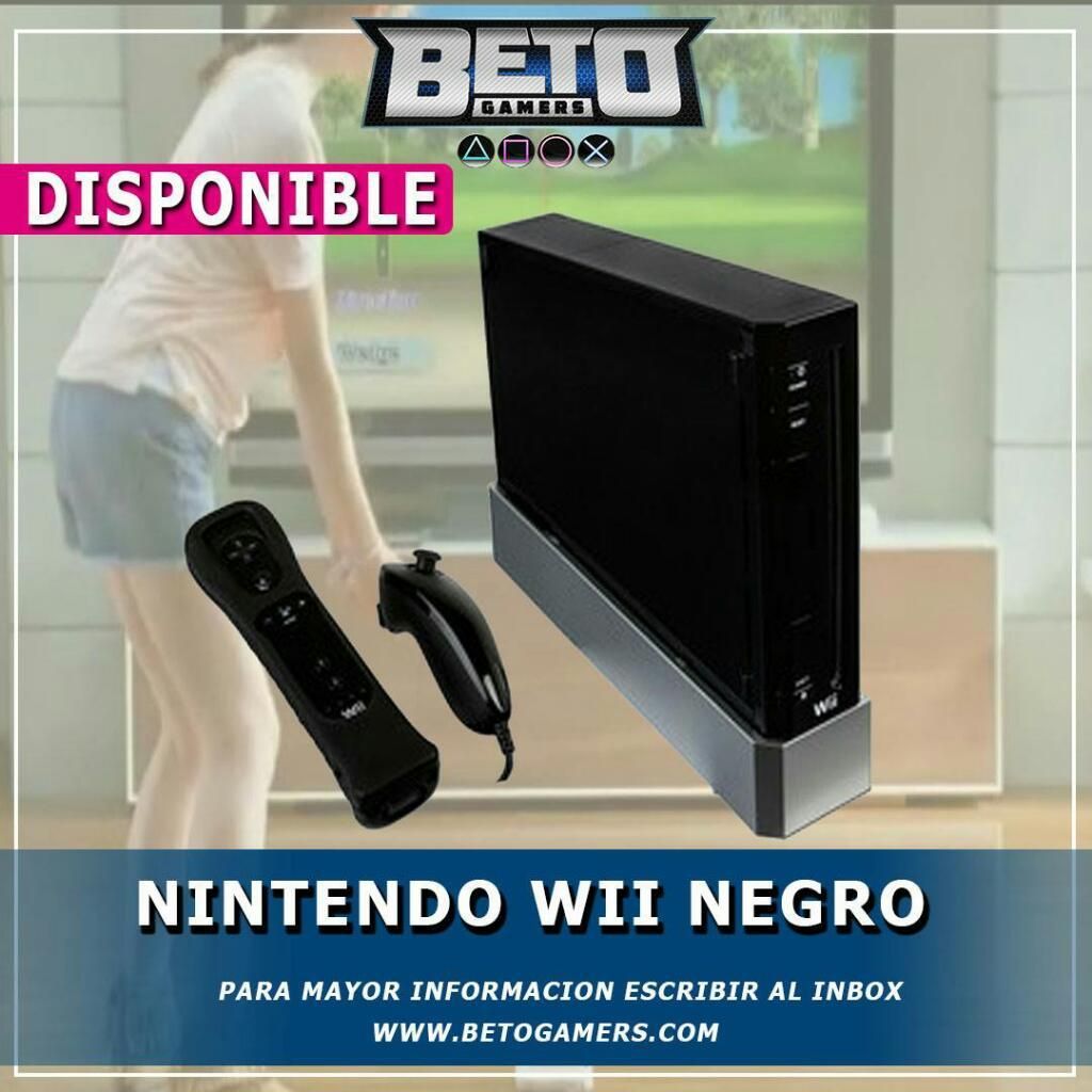 Nintendo Wii Negro Flasheado con Lectora