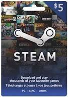Steam Gift Card 5 Usd / Dolares