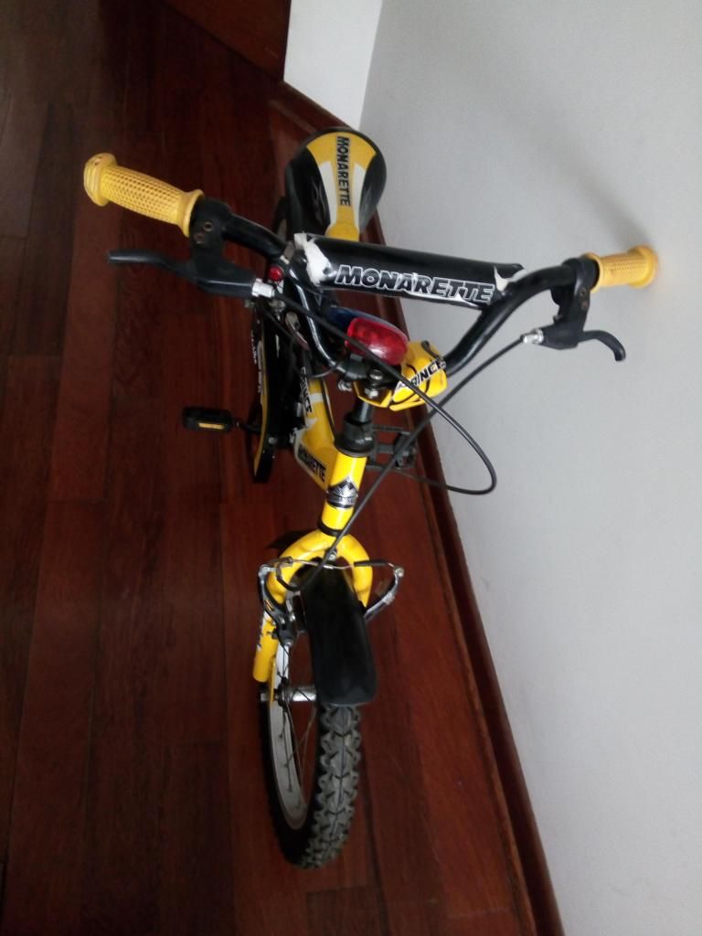 Bicicleta monarette prince niños amarillo y negro