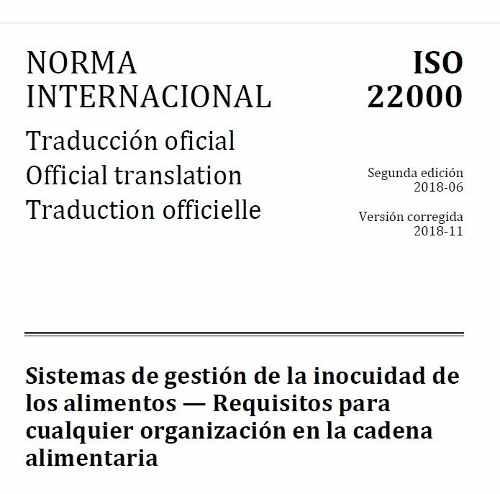 Norma Iso 22000: 2018 - Sist. Gestión Inocuidad De