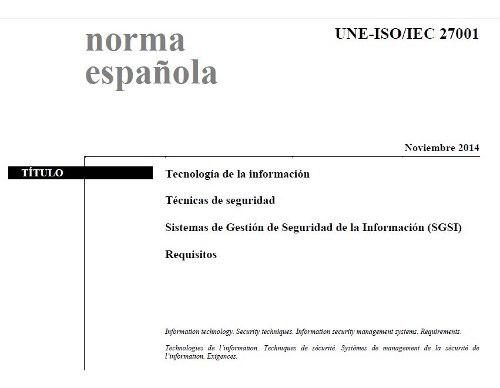 Norma Iso 27001 - 2013 - Aenor