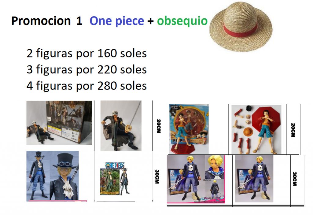Promociones One piece obsequio un sombrero