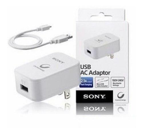 Cargador Sony Cable Usb Ac/ Cp-ad2-carga Rapida 2.1a 100/240