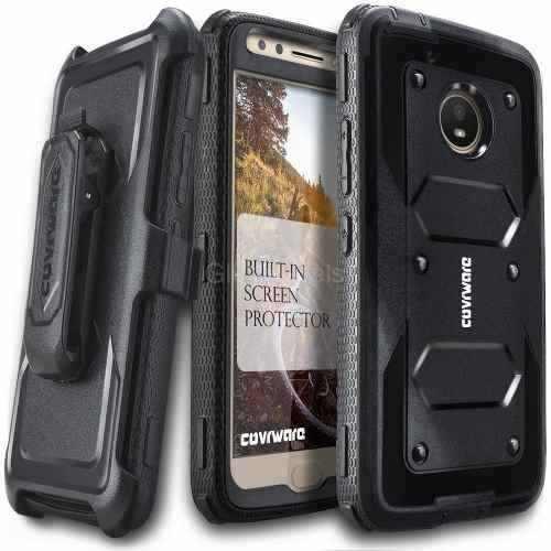 Case Moto E4 Plus Protector 360 Motorola Carcasa Usa+ Gancho