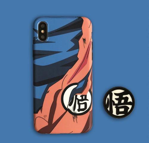 Case iPhone X Dragon Ball - Carcasa Con Pop Socket De Regalo