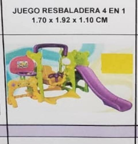 Juegos Para Niños 4 En 1 Columpio Tobogan Resbaladera