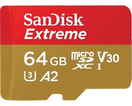Memoria Para Gopro, Drone, Sandisk Micro Sd 64 Gb, 4k, 160mb