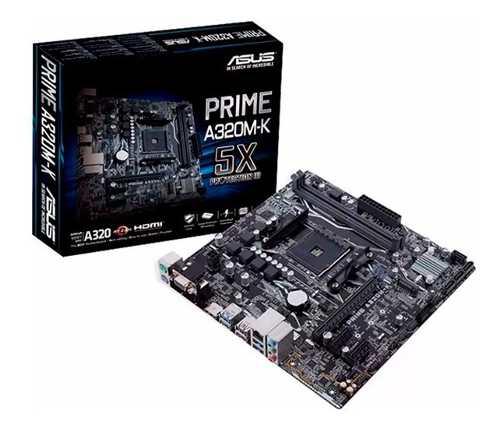 Motherboard Asus Prime A320m-k, Am4, Amd A320, Ddr4