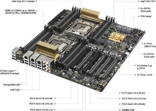 Motherboard Asus Z10pe-d16 Ws - Placa
