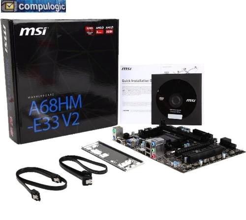 Placa Madre Msi A68hm E33 V2 Fm2+ A4 A6 A8 A10