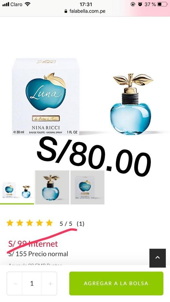 Nina Ricci Perfume 30 Ml