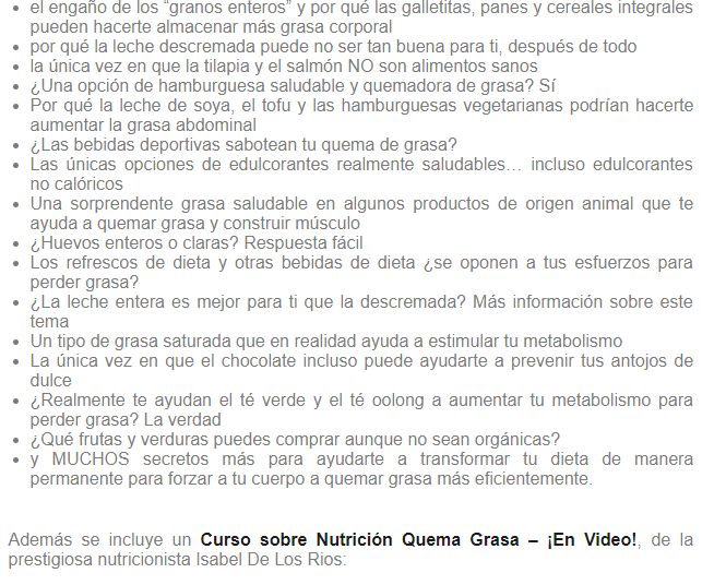 ALIMENTOS QUE QUE QUEMAN GRASA