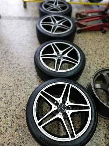 Aros#18 5x112 Amg Originales Doble Medida Con Llantas