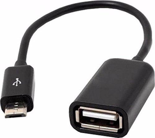 Cable Adaptador Micro Usb Otg Para Celulares Y Tablet Negro