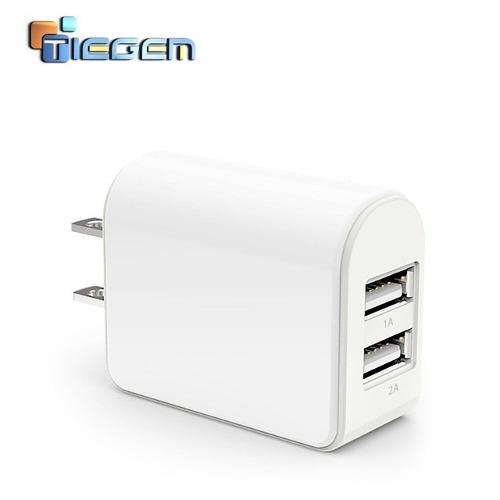 Cargador Pared Celular Tablet Tiegem 2 Puertos Usb 1/2.1a.