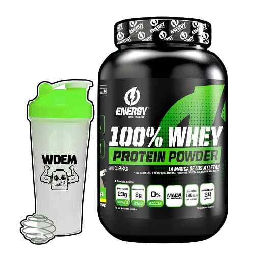 100% Whey 1,2kg Proteína Suero De Leche Con Maca + Shaker!