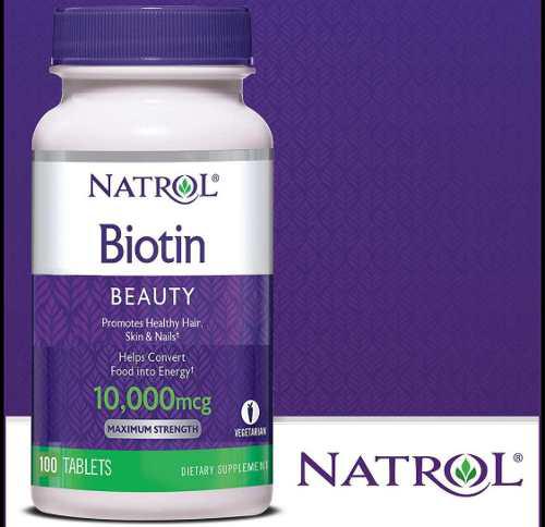 Biotin Biotina Natrol 10000 Caida De Cabello Nueva Version