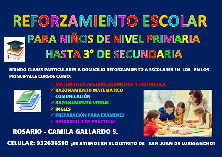 CLASES PARTICULARES MATEMÁTICA COMUNICACIÓN-NIÑOS DE