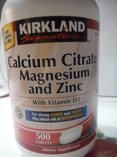 Calcio Citrate Magnesium Zinc Vitamina D3 - Marca Kirkland