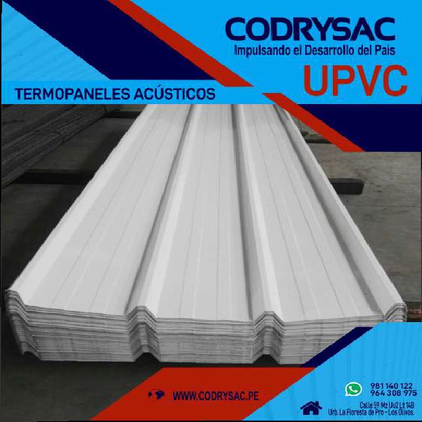 Coberturas termoacusticas upvc en Lima