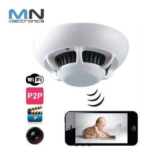 Detector De Humo Camara Espia Wifi Tiempo Real