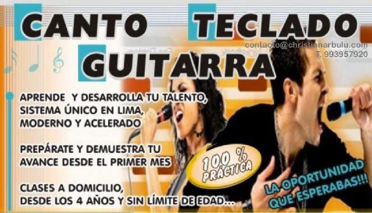 Clases de Canto, Guitarra, Teclado