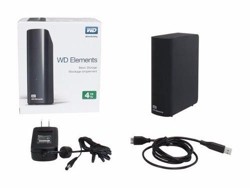 Disco Duro Externo Western Digital Elements Desktop, 4 Tb, U